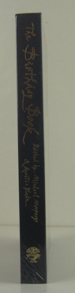 Spine of the special edition of The Birthday Book