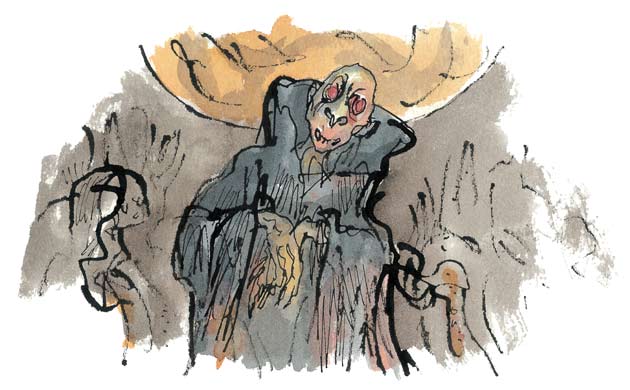 Lord Voldemort as pictured by Quentin Blake
