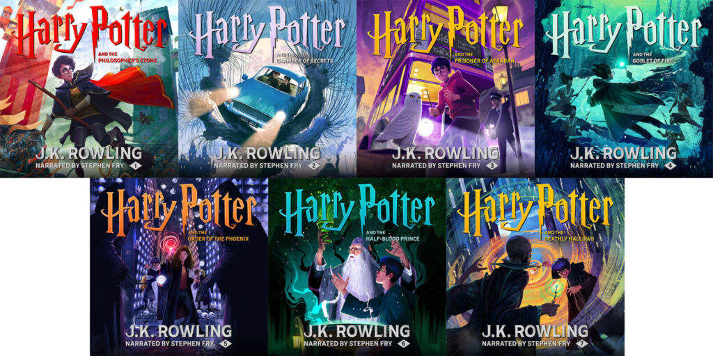 New covers for the Harry Potter audiobooks by Studio La Plage