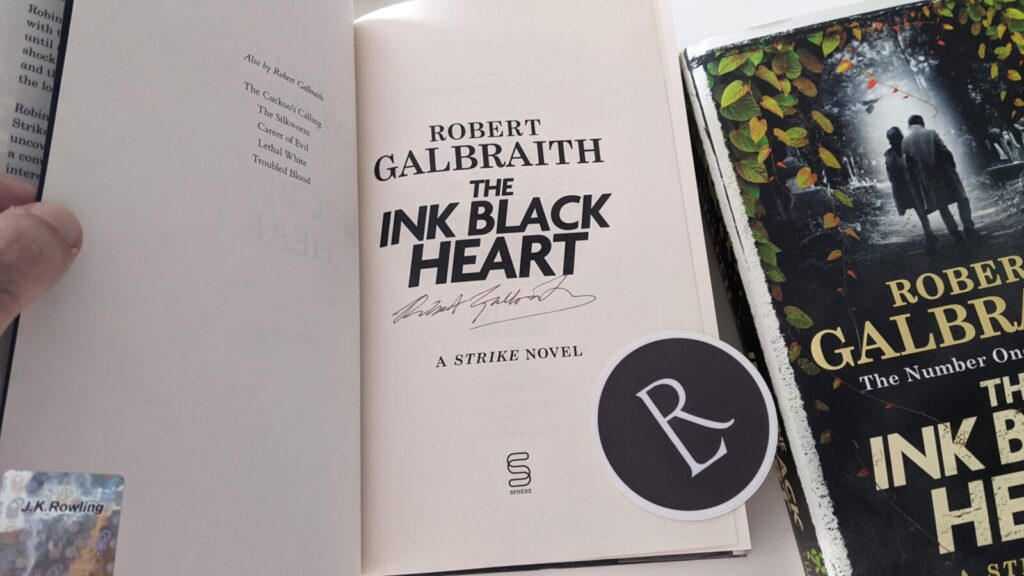Title Page - Signed edition of The Ink Black Heart by Robert Galbraith (J.K. Rowling)
